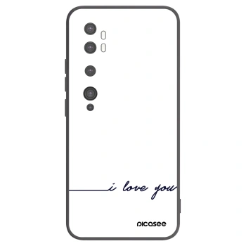 Picasee husă neagră din silicon pentru Xiaomi Mi Note 10 (Pro) - I love you