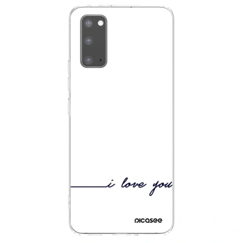 Picasee husă transparentă din silicon pentru Samsung Galaxy S20 G980F - I love you