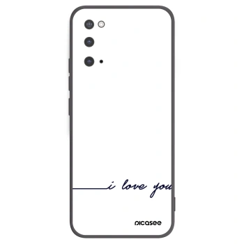 Picasee husă neagră din silicon pentru Samsung Galaxy S20 G980F - I love you