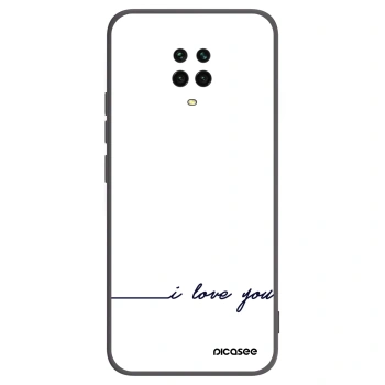 Picasee husă neagră din silicon pentru Xiaomi Redmi Note 9S - I love you