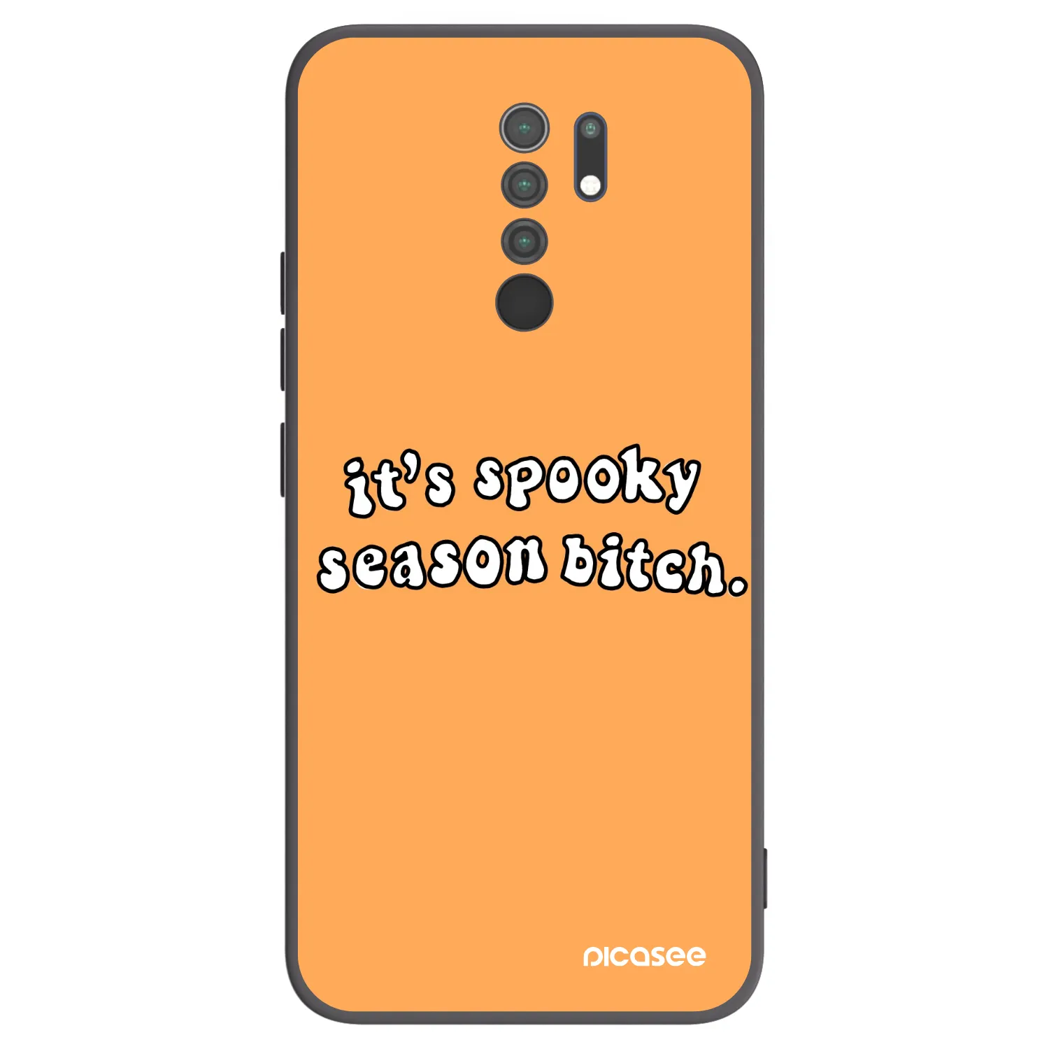 Picasee husă neagră din silicon pentru Xiaomi Redmi 9 - Spooky season
