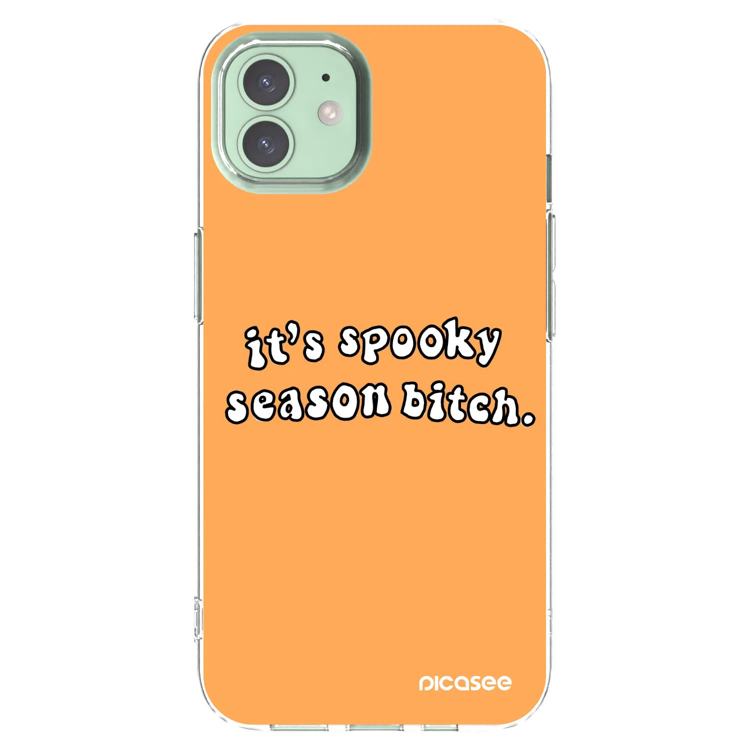 Picasee husă transparentă din silicon pentru Apple iPhone 12 - Spooky season