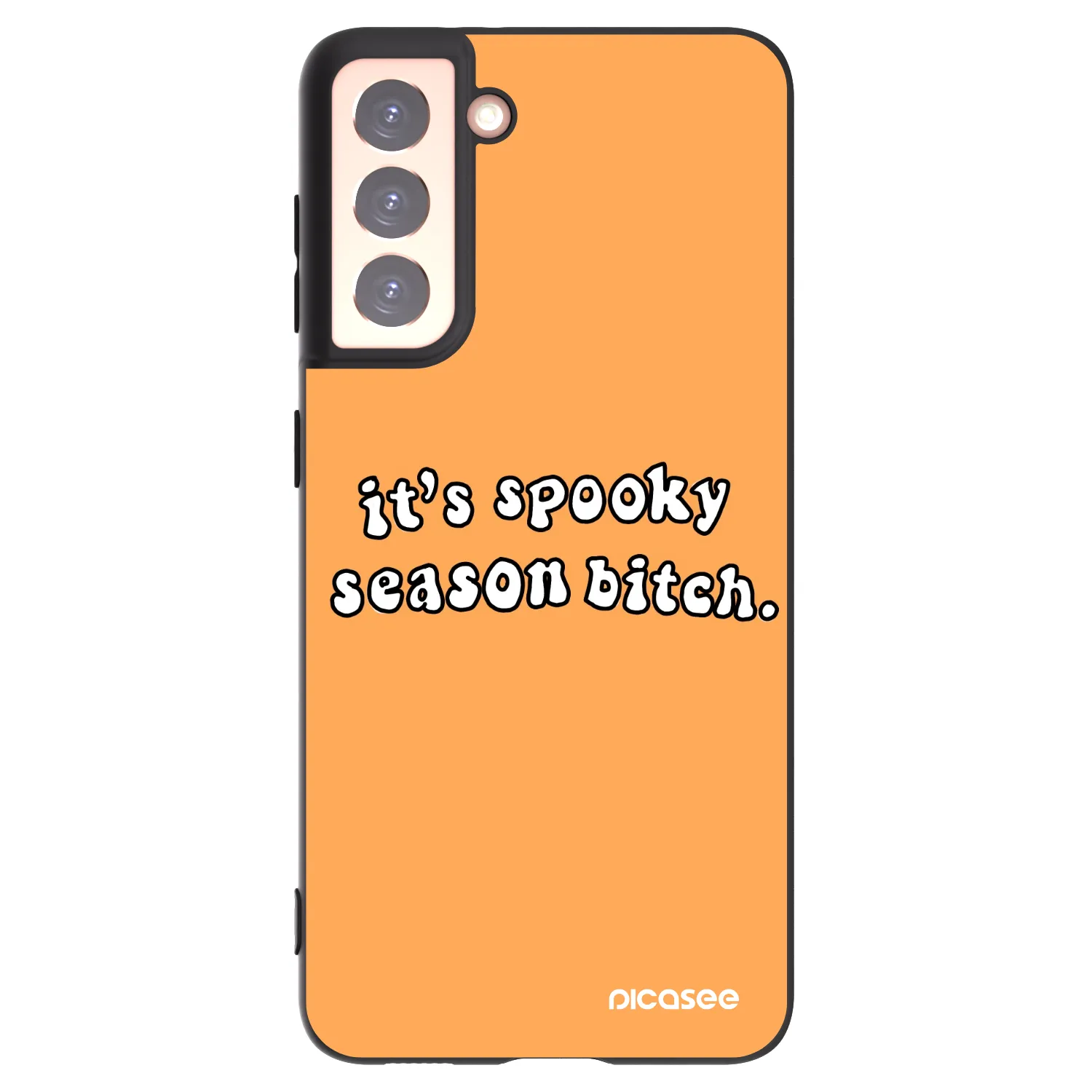 Picasee husă neagră din silicon pentru Samsung Galaxy S21 5G G991B - Spooky season