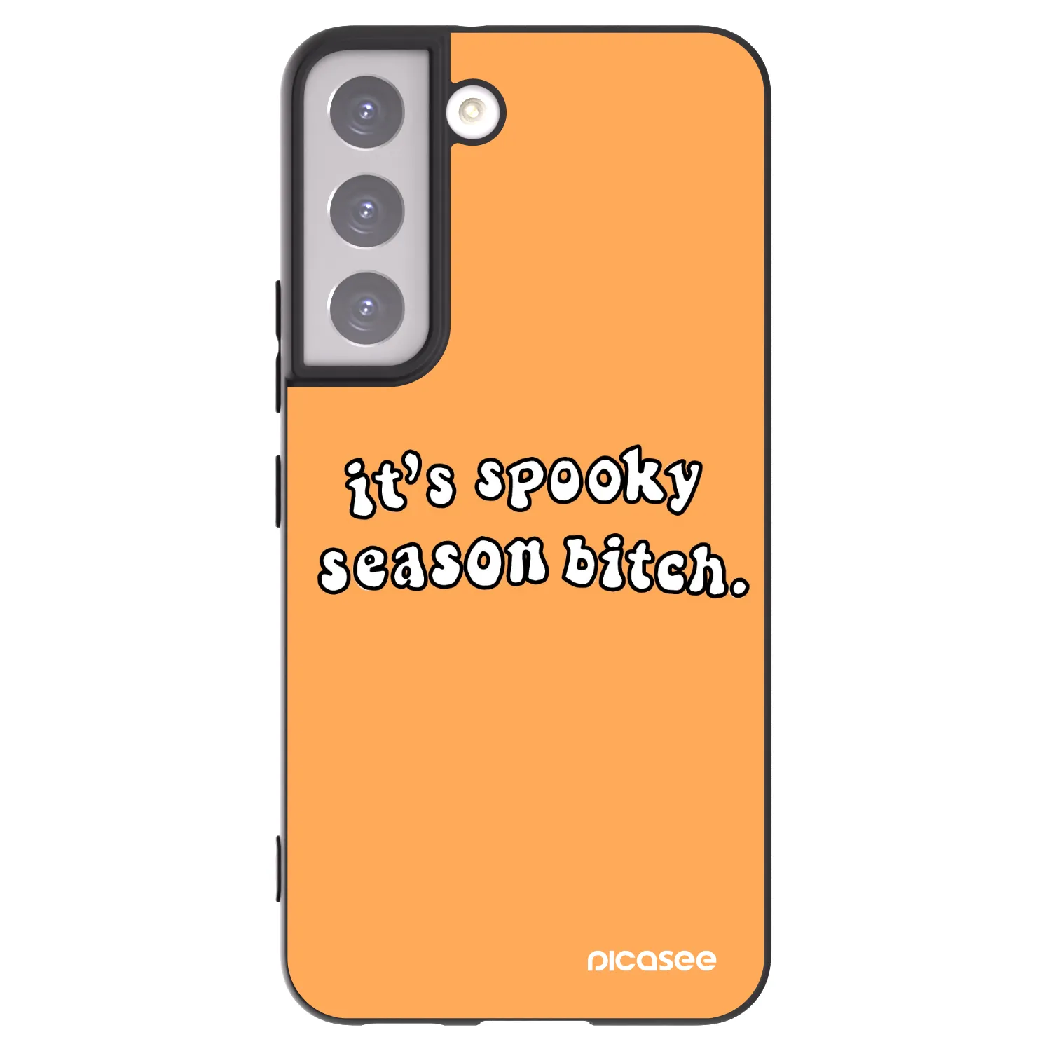 Picasee husă neagră din silicon pentru Samsung Galaxy S22 5G - Spooky season