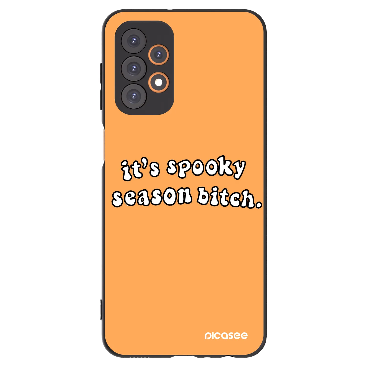 Picasee husă neagră din silicon pentru Samsung Galaxy A23 A235F 4G - Spooky season