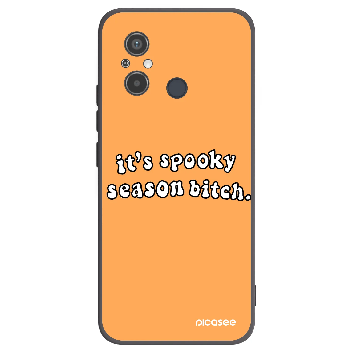 Picasee husă neagră din silicon pentru Xiaomi Redmi 12C - Spooky season