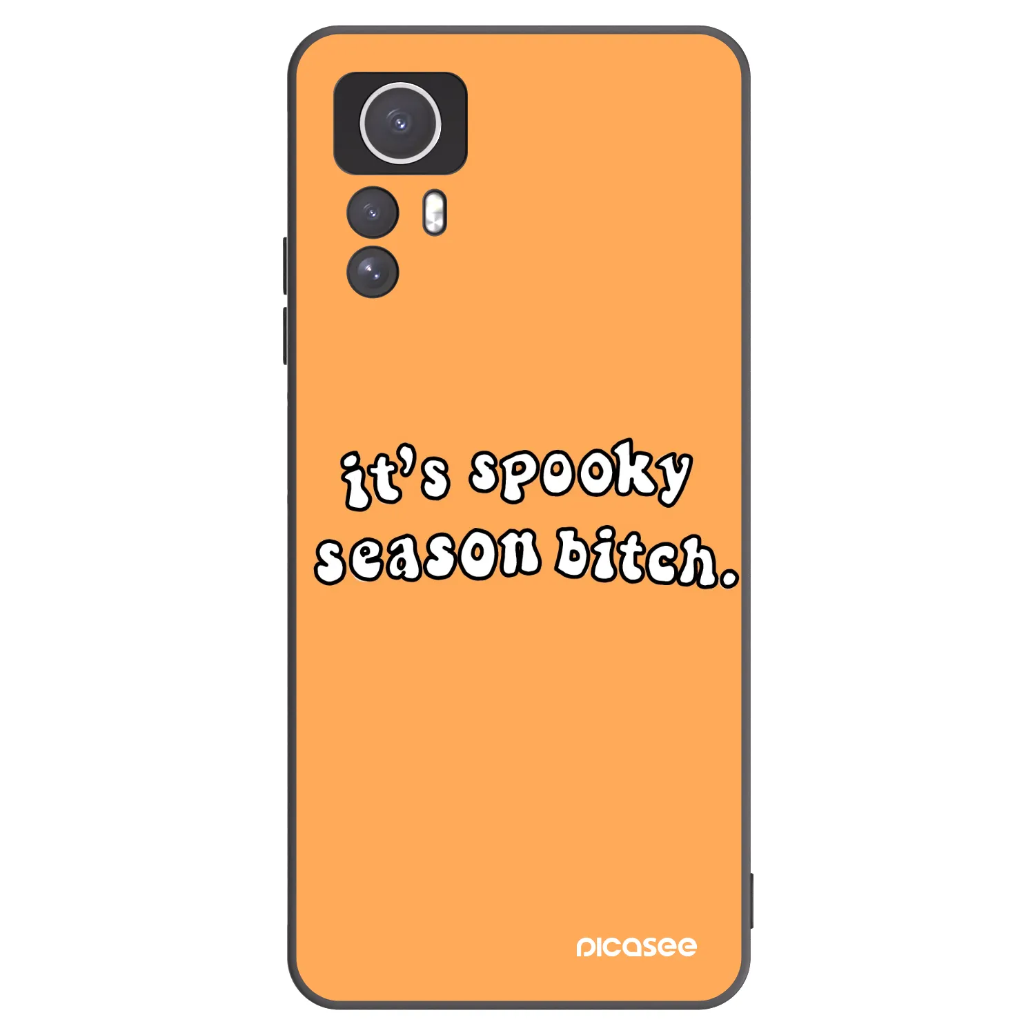 Picasee husă neagră din silicon pentru Xiaomi Redmi Note 12S - Spooky season