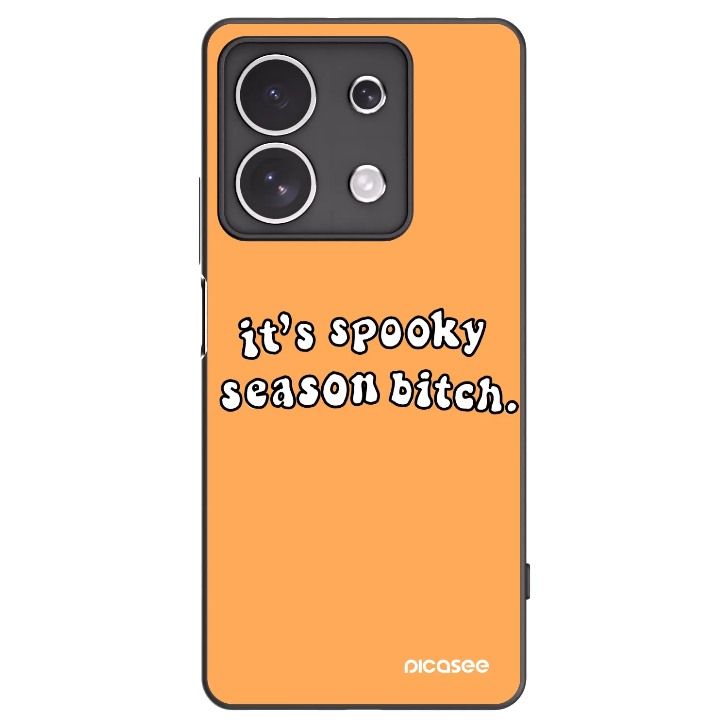 Picasee husă neagră din silicon pentru Xiaomi Redmi Note 13 4G - Spooky season