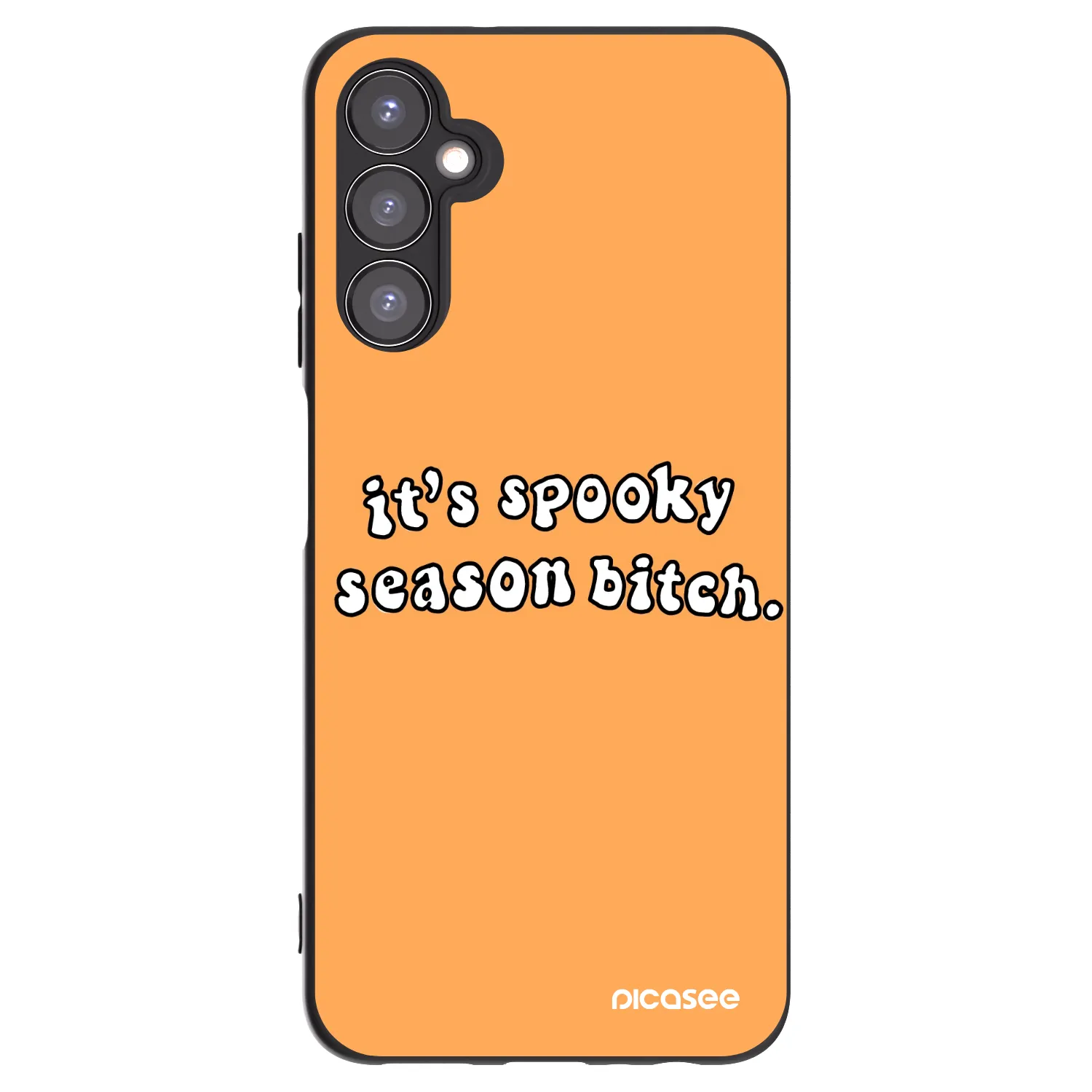 Picasee husă neagră din silicon pentru Samsung Galaxy A05s A057G - Spooky season