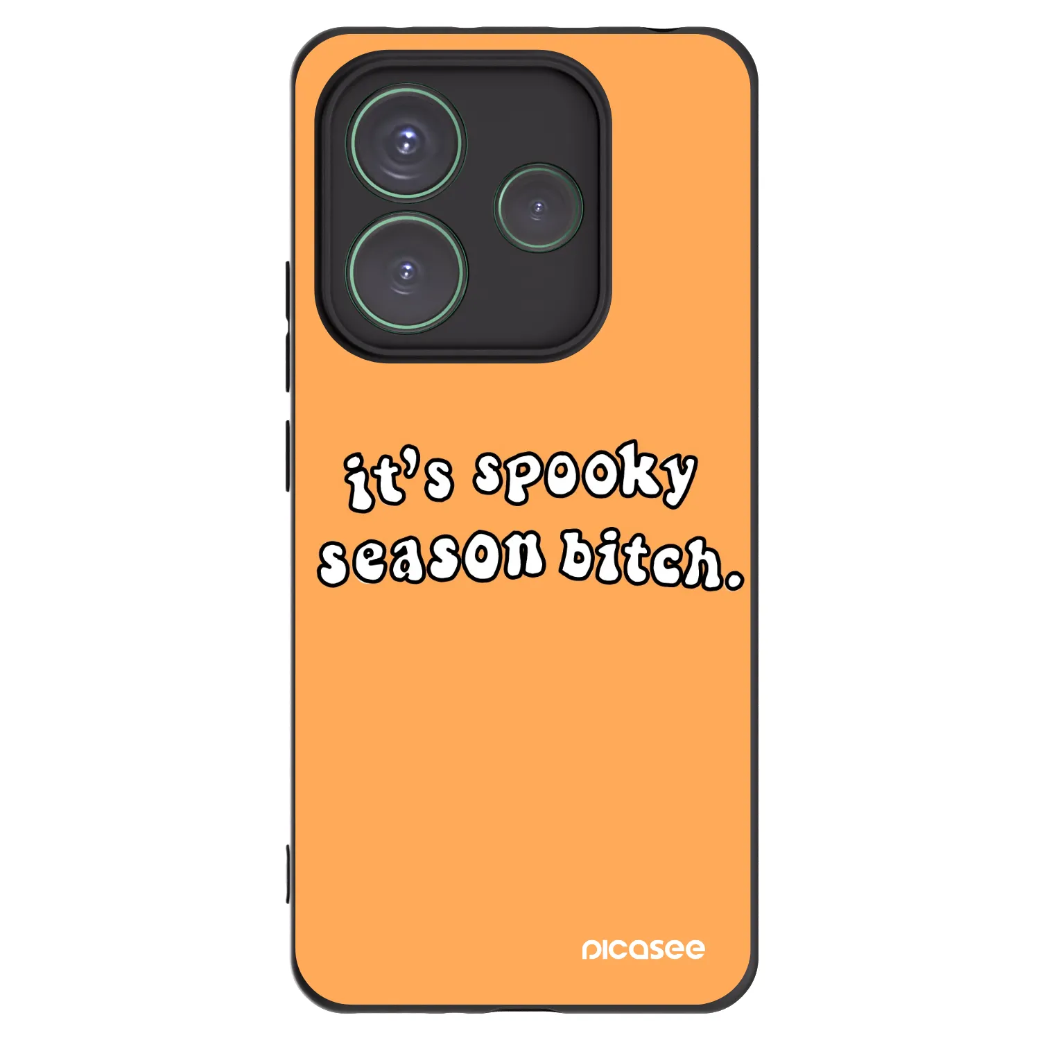 Picasee husă neagră din silicon pentru Xiaomi Redmi Note 14 5G - Spooky season