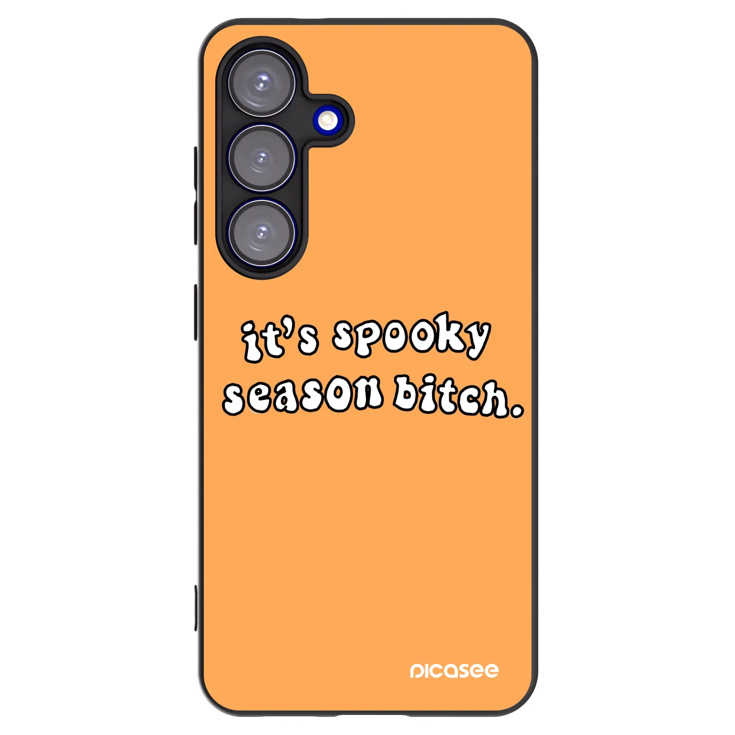 Picasee husă neagră din silicon pentru Samsung Galaxy S25 5G - Spooky season