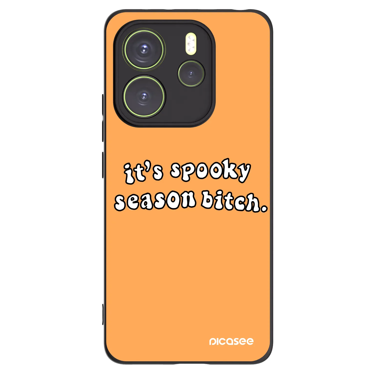Picasee husă neagră din silicon pentru Xiaomi Redmi Note 14 4G - Spooky season