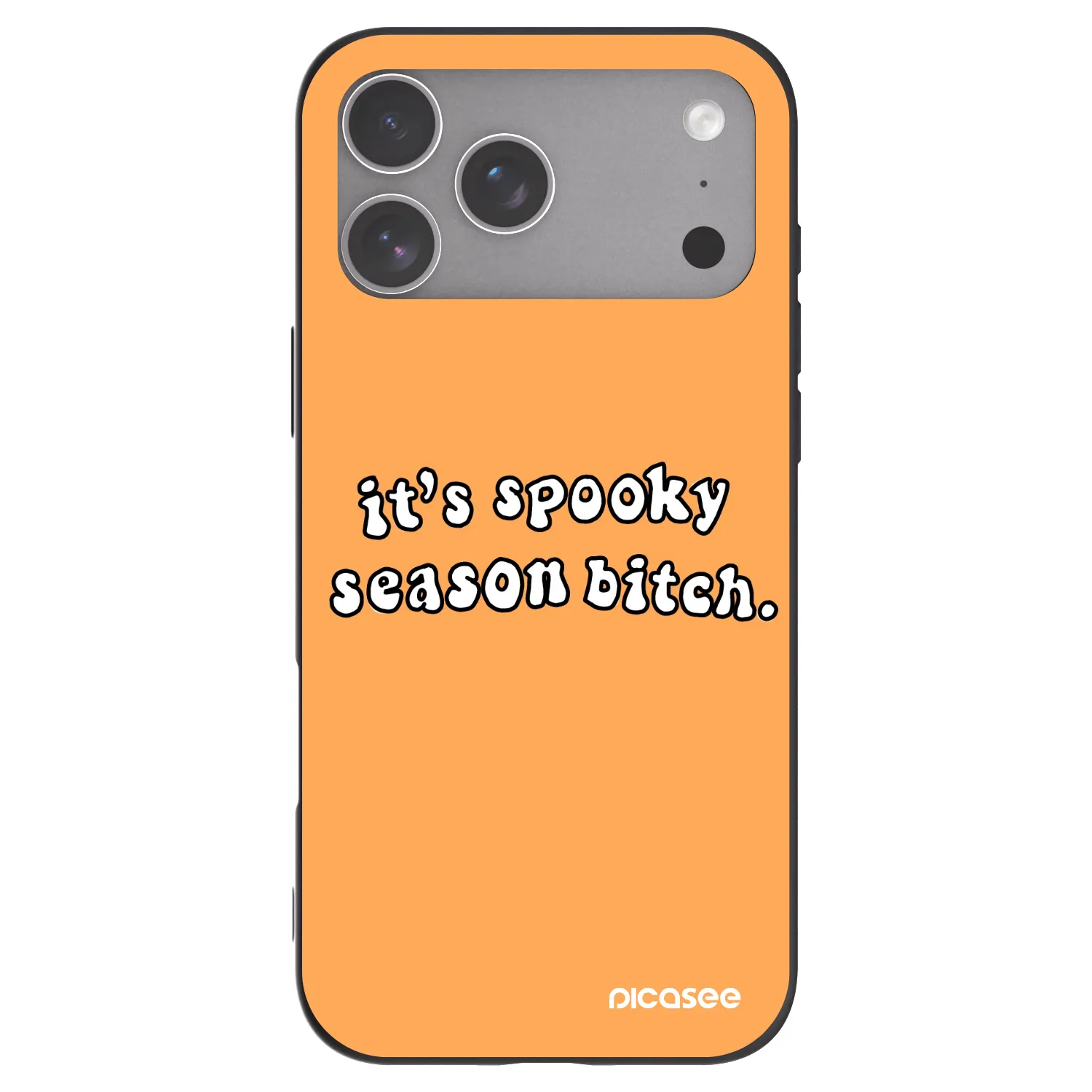 Picasee husă neagră din silicon pentru Apple iPhone 18 Pro Max - Spooky season