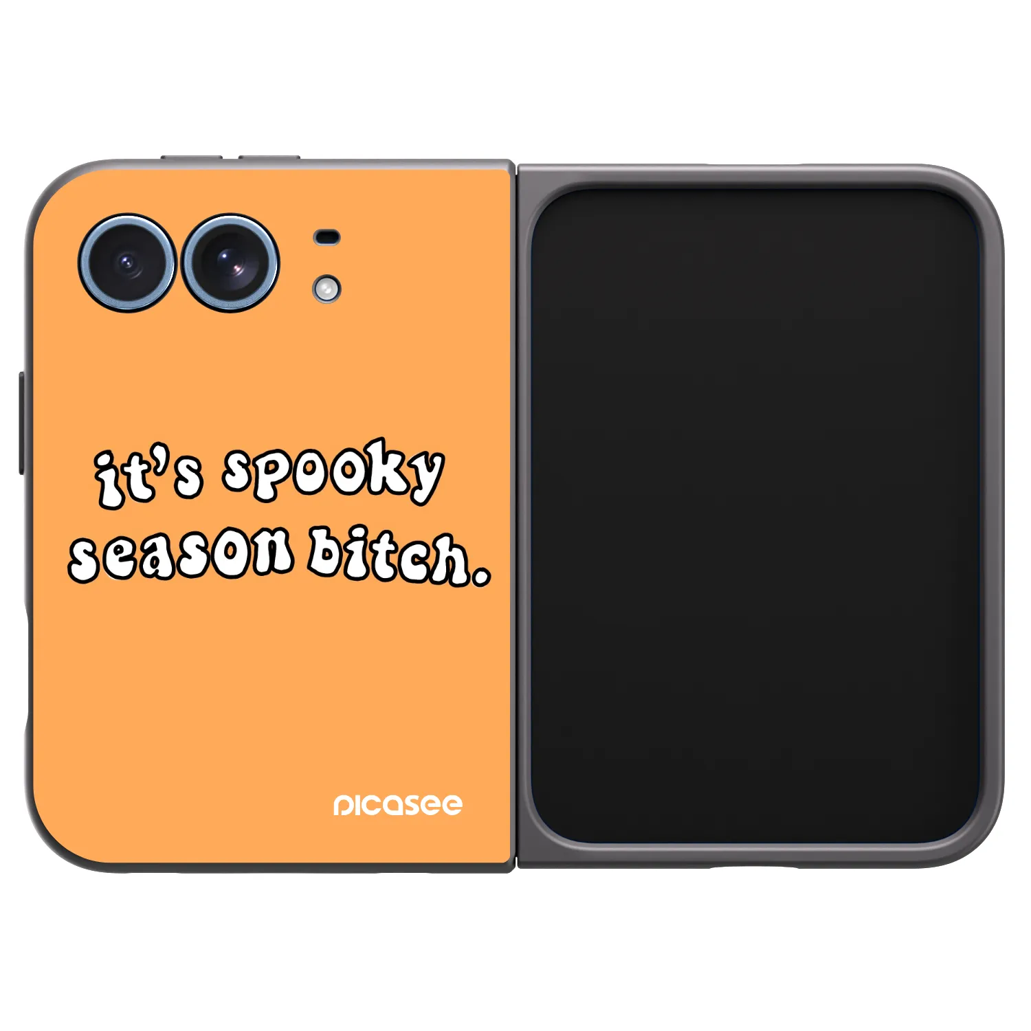 Picasee husă neagră din silicon pentru Apple iPhone Duo - Spooky season