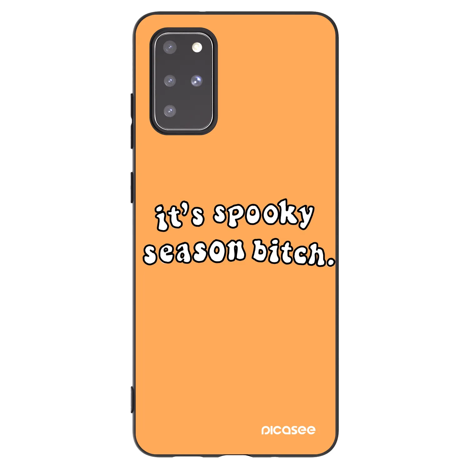 Picasee husă neagră din silicon pentru Samsung Galaxy S20+ G985F - Spooky season
