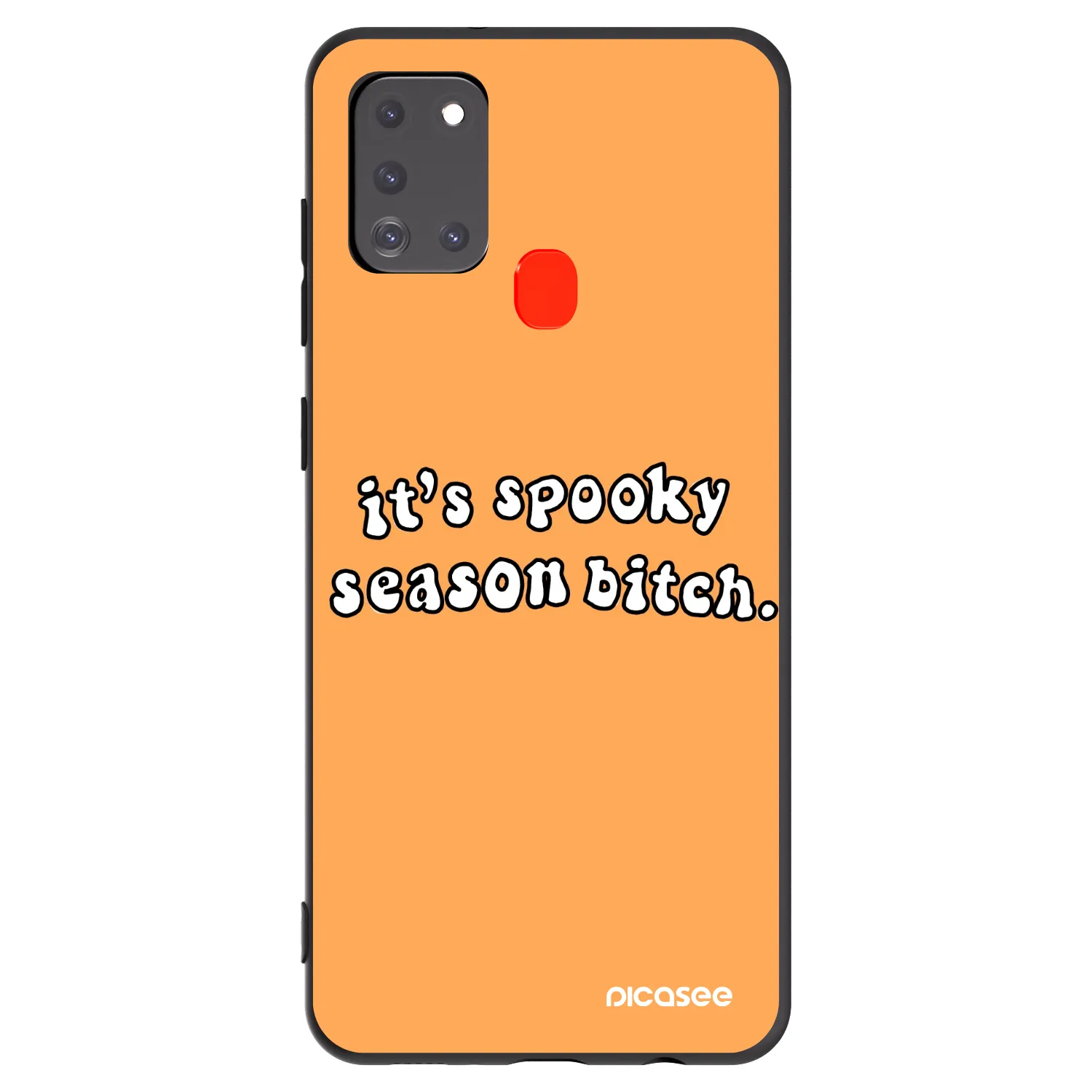 Picasee husă neagră din silicon pentru Samsung Galaxy A21s - Spooky season