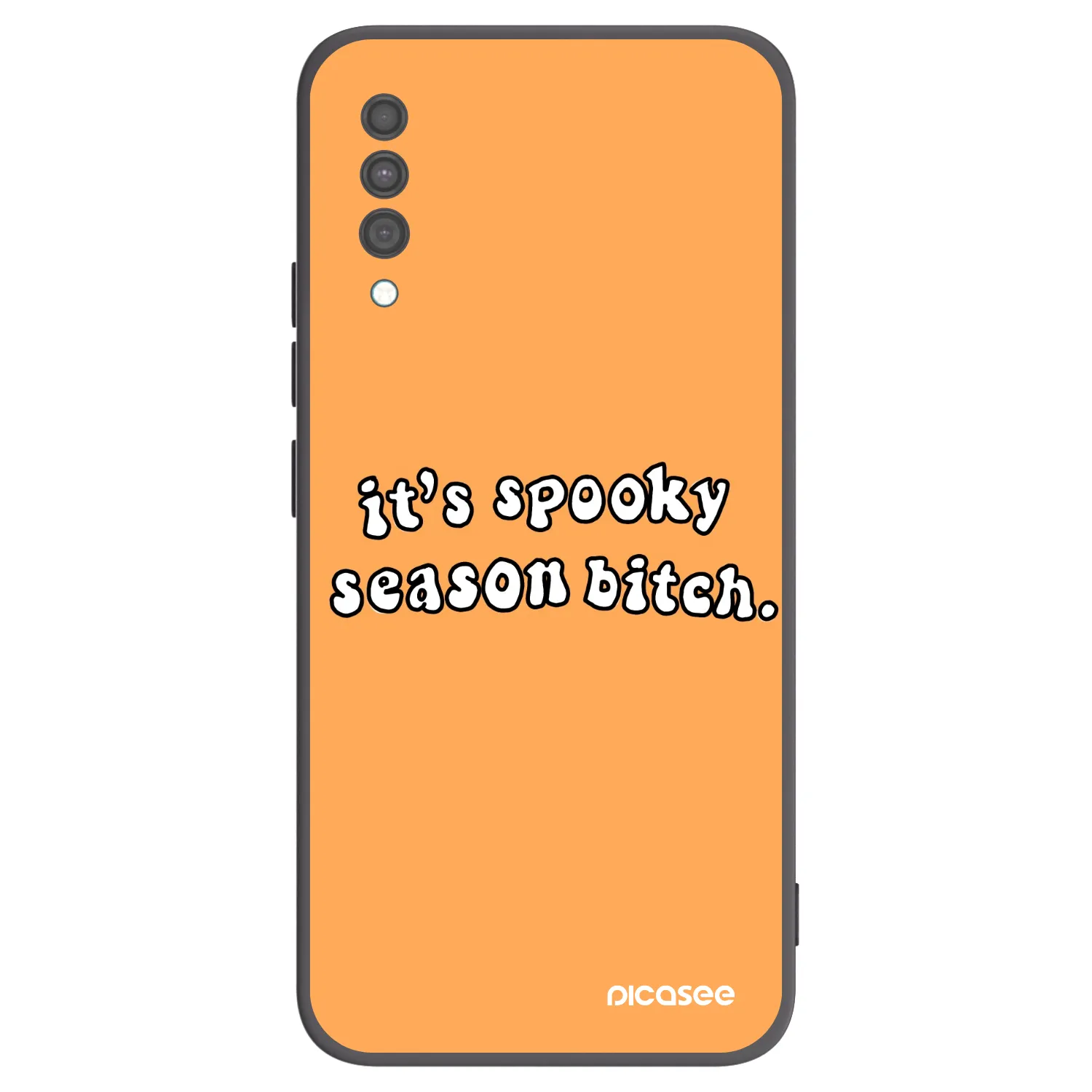 Picasee husă neagră din silicon pentru Samsung Galaxy A30s A307F - Spooky season