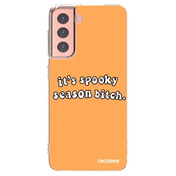 Picasee husă transparentă din silicon pentru Samsung Galaxy S21 5G G991B - Spooky season