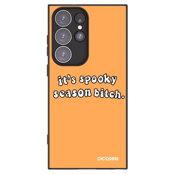 Picasee husă neagră din silicon pentru Samsung Galaxy S23 Ultra 5G - Spooky season