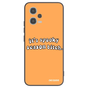 Picasee husă neagră din silicon pentru Xiaomi Redmi Note 12 5G - Spooky season