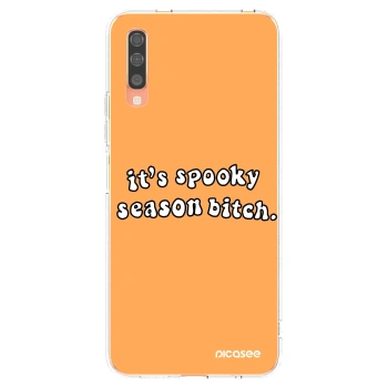 Picasee husă transparentă din silicon pentru Samsung Galaxy A70 A705F - Spooky season