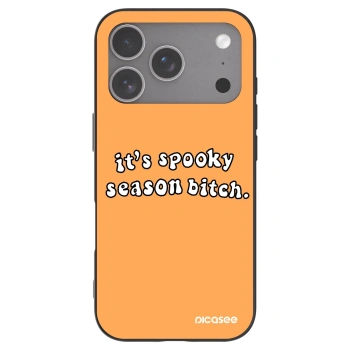 Picasee husă neagră din silicon pentru Apple iPhone 18 Pro - Spooky season
