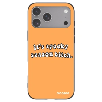 Picasee husă neagră din silicon pentru Apple iPhone 18 Pro Max - Spooky season