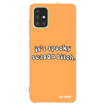 Picasee husă transparentă din silicon pentru Samsung Galaxy A51 A515F - Spooky season