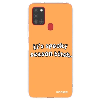 Picasee husă transparentă din silicon pentru Samsung Galaxy A21s - Spooky season