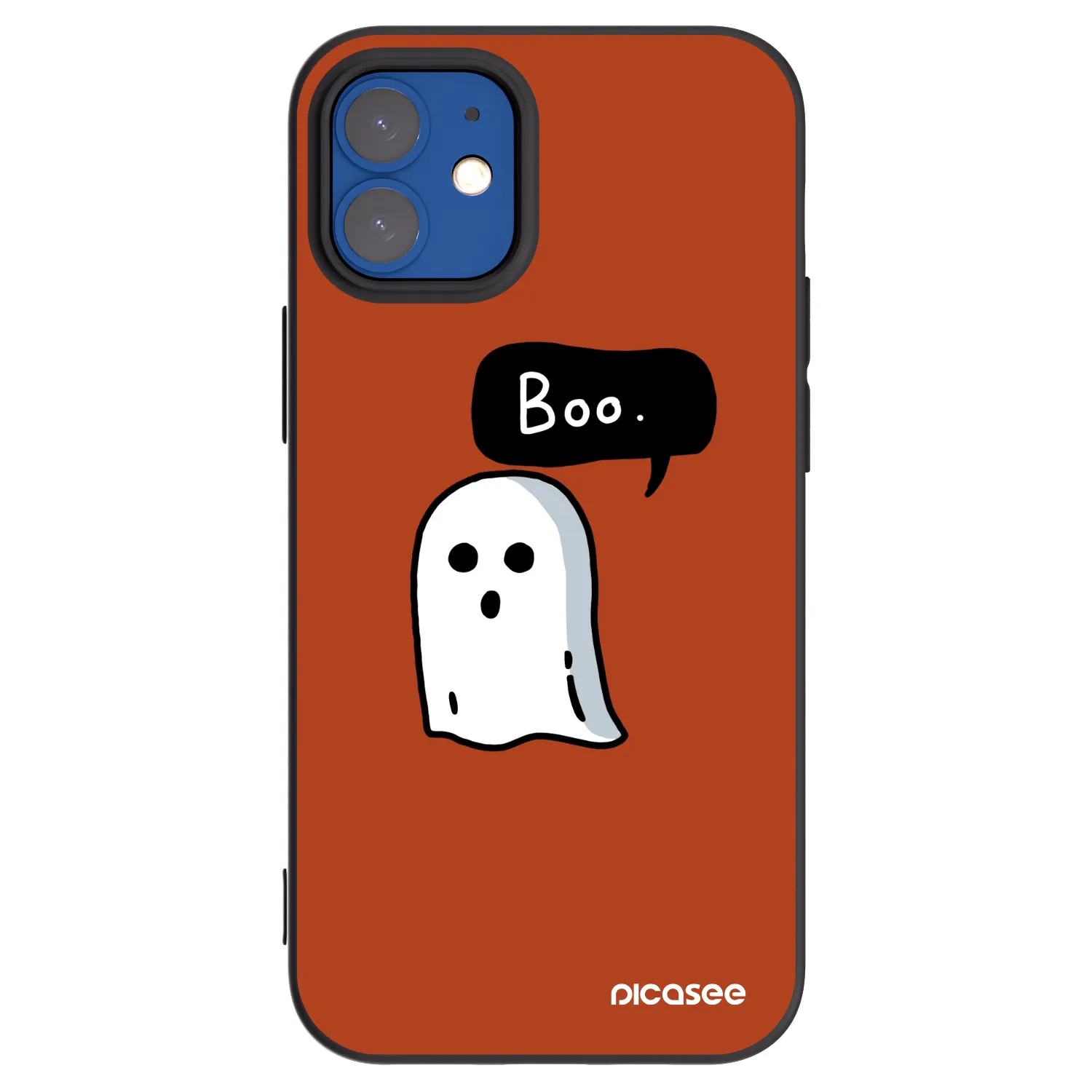 Picasee husă neagră din silicon pentru Apple iPhone 12 mini - Boo