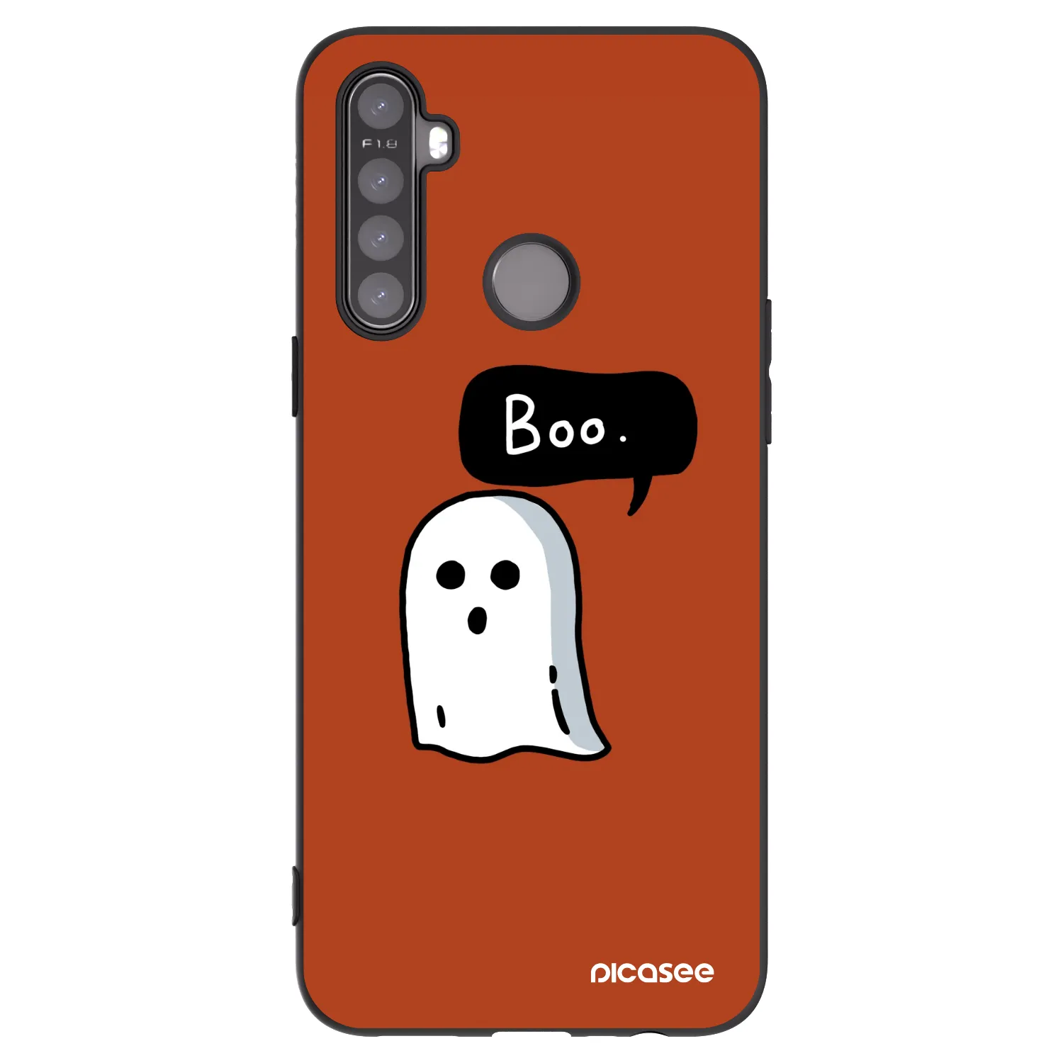 Picasee husă neagră din silicon pentru Realme 5 - Boo