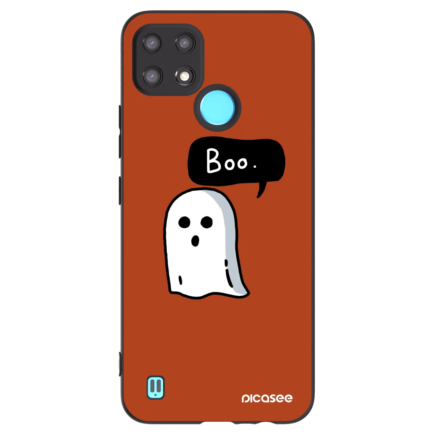 Picasee husă neagră din silicon pentru Realme C21 - Boo