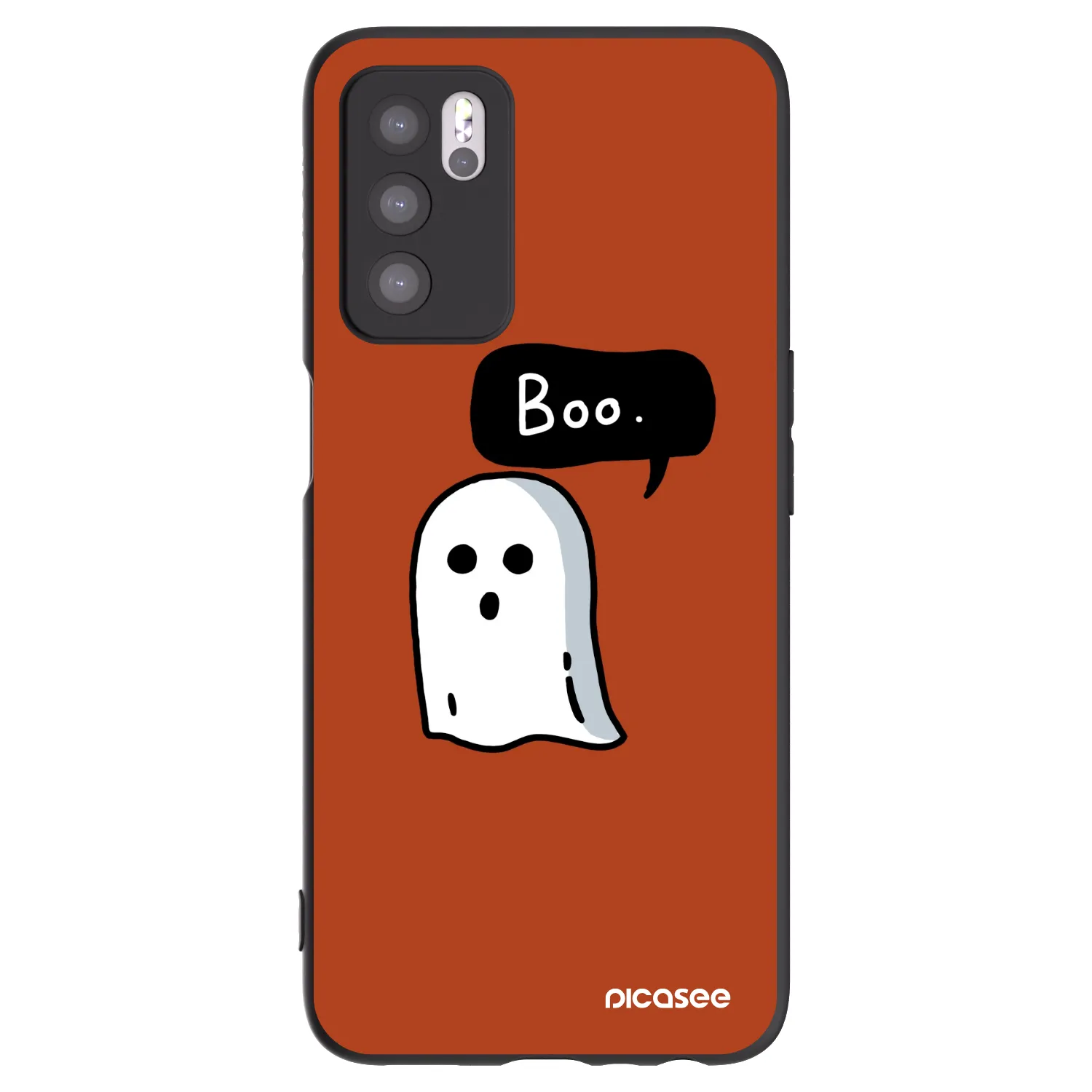 Picasee husă neagră din silicon pentru OPPO A16s - Boo