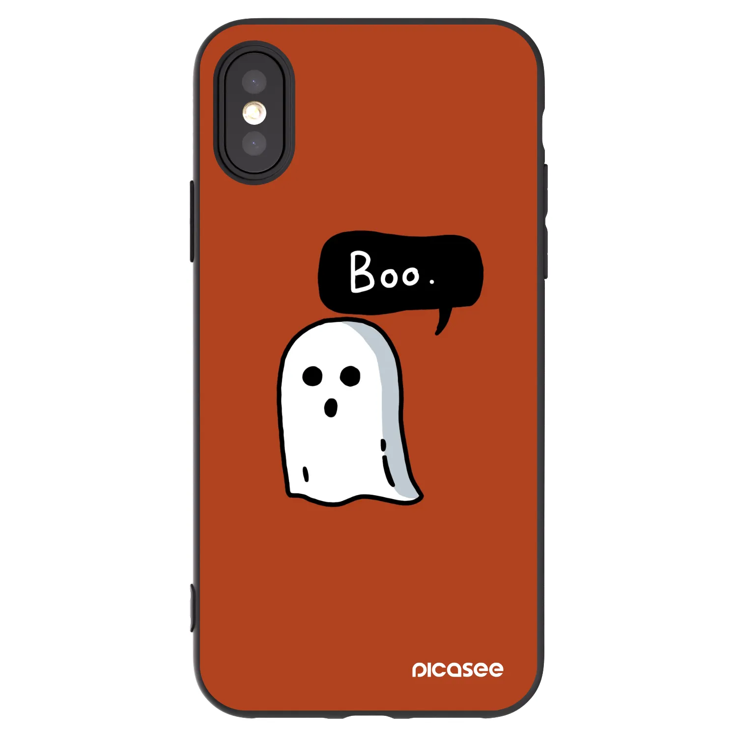 Picasee husă neagră din silicon pentru Apple iPhone X/XS - Boo