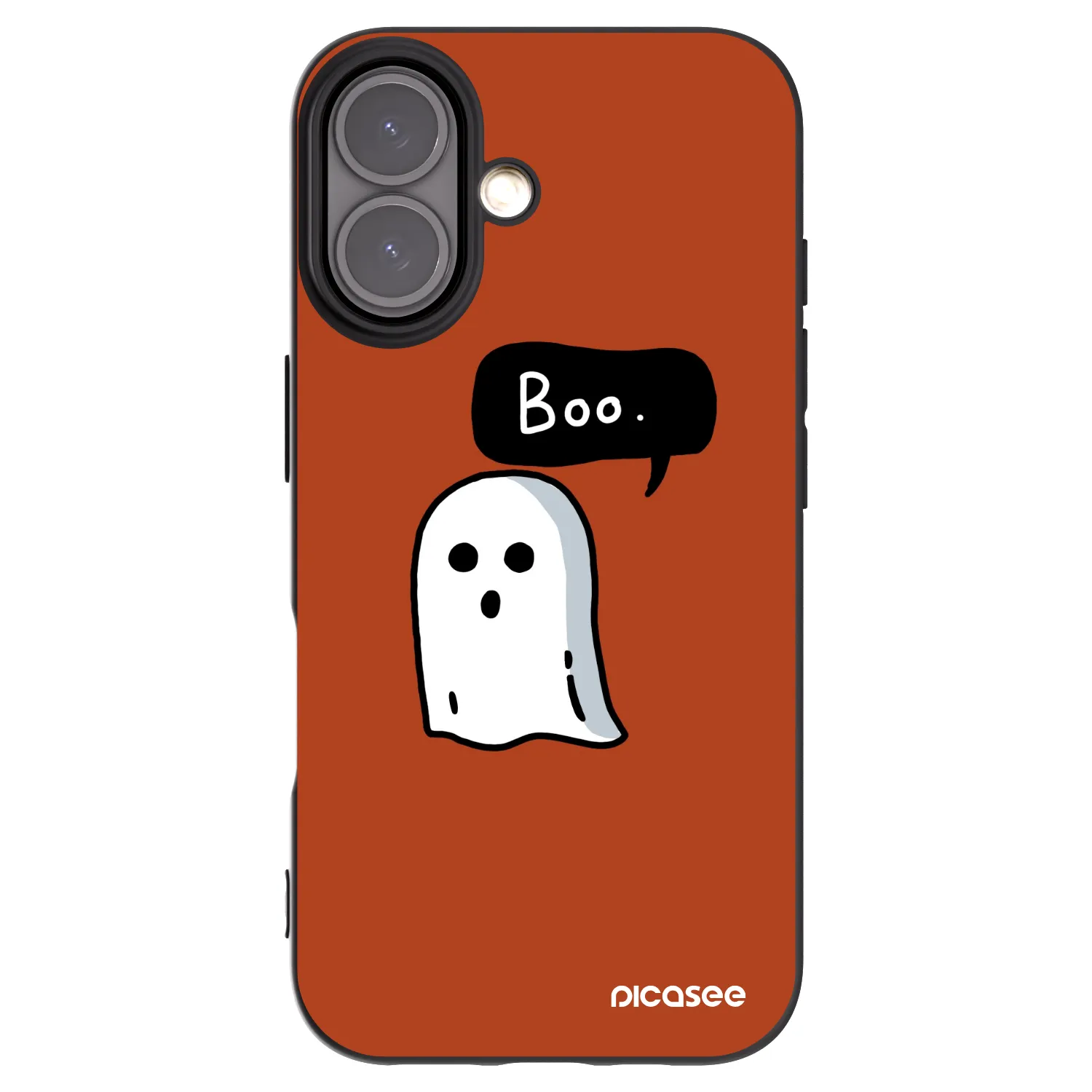 Picasee husă neagră din silicon pentru Apple iPhone 16 - Boo