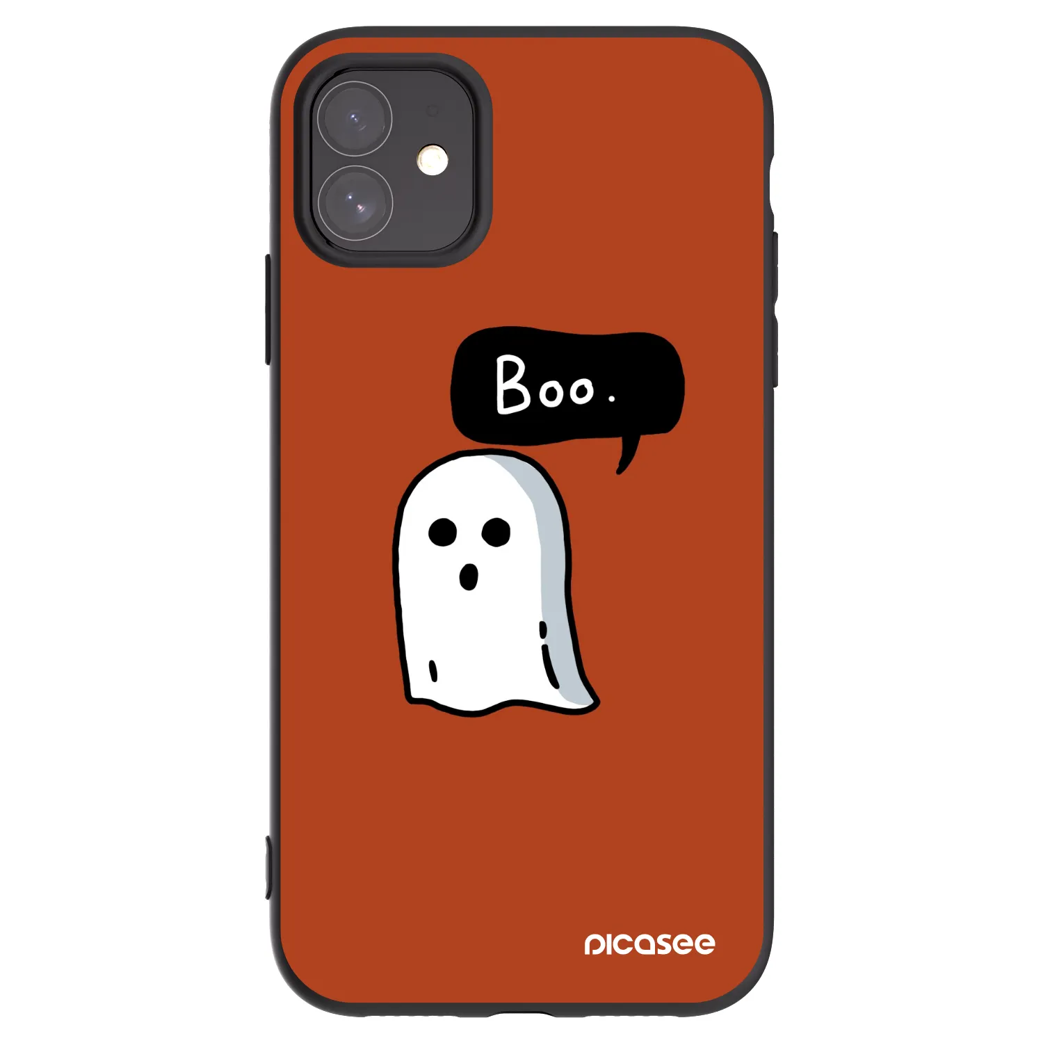 Picasee husă neagră din silicon pentru Apple iPhone 11 - Boo
