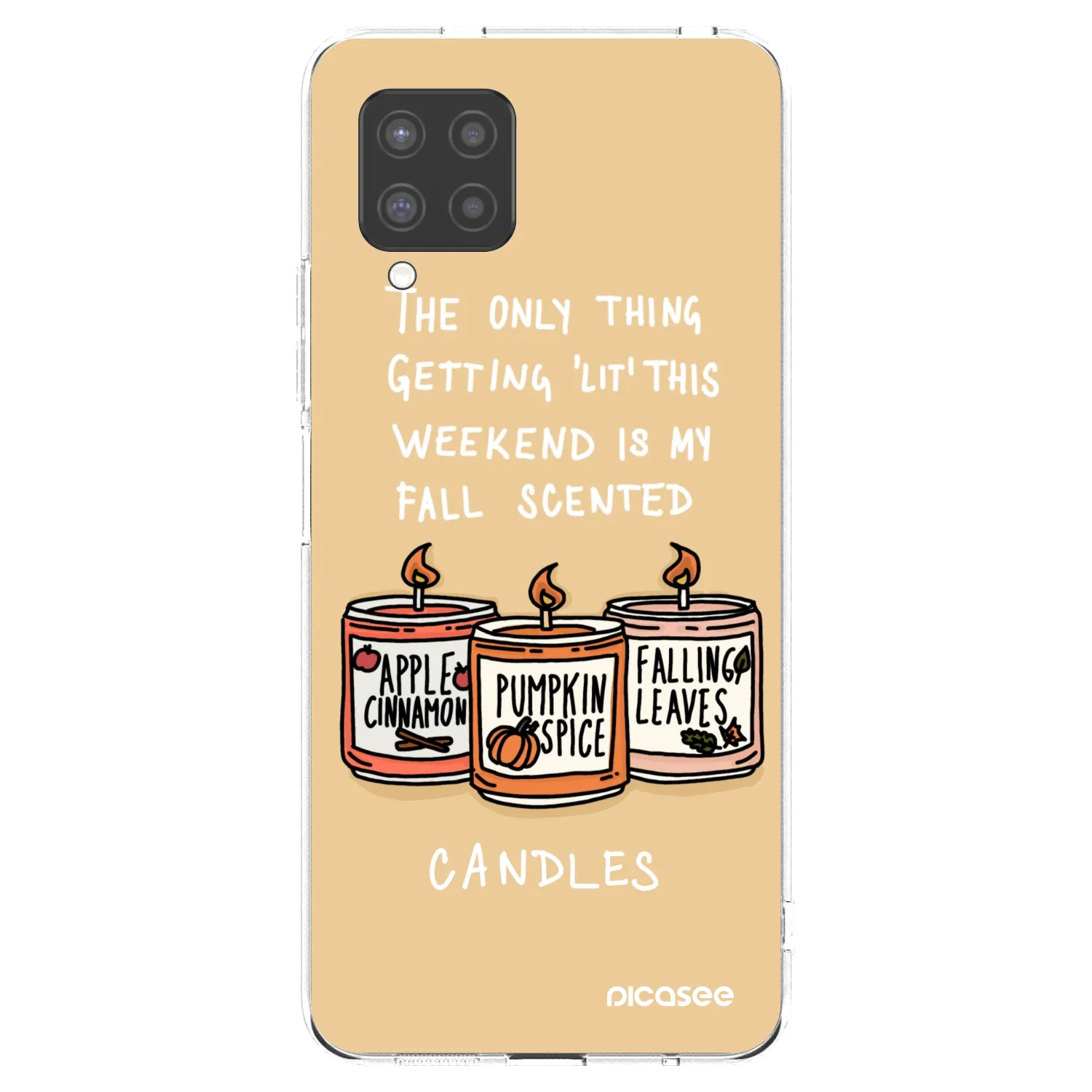 Picasee husă transparentă din silicon pentru Samsung Galaxy A42 A426B - Candles