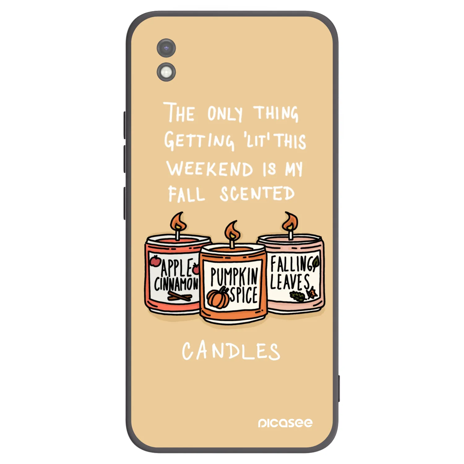 Picasee husă neagră din silicon pentru Xiaomi Redmi 9AT - Candles