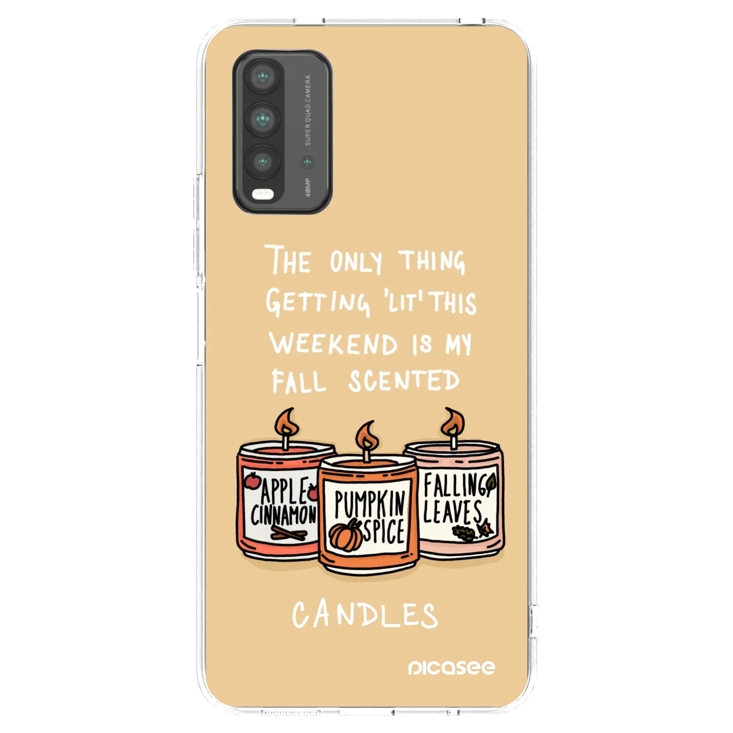 Picasee husă neagră din silicon pentru Xiaomi Redmi 9T - Candles