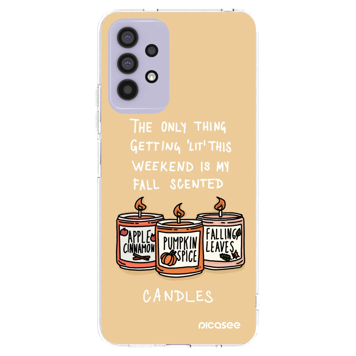Picasee husă transparentă din silicon pentru Samsung Galaxy A32 4G SM-A325F - Candles