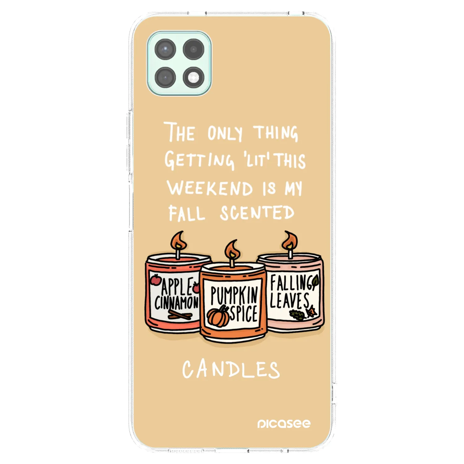 Picasee husă transparentă din silicon pentru Samsung Galaxy A22 A226B 5G - Candles