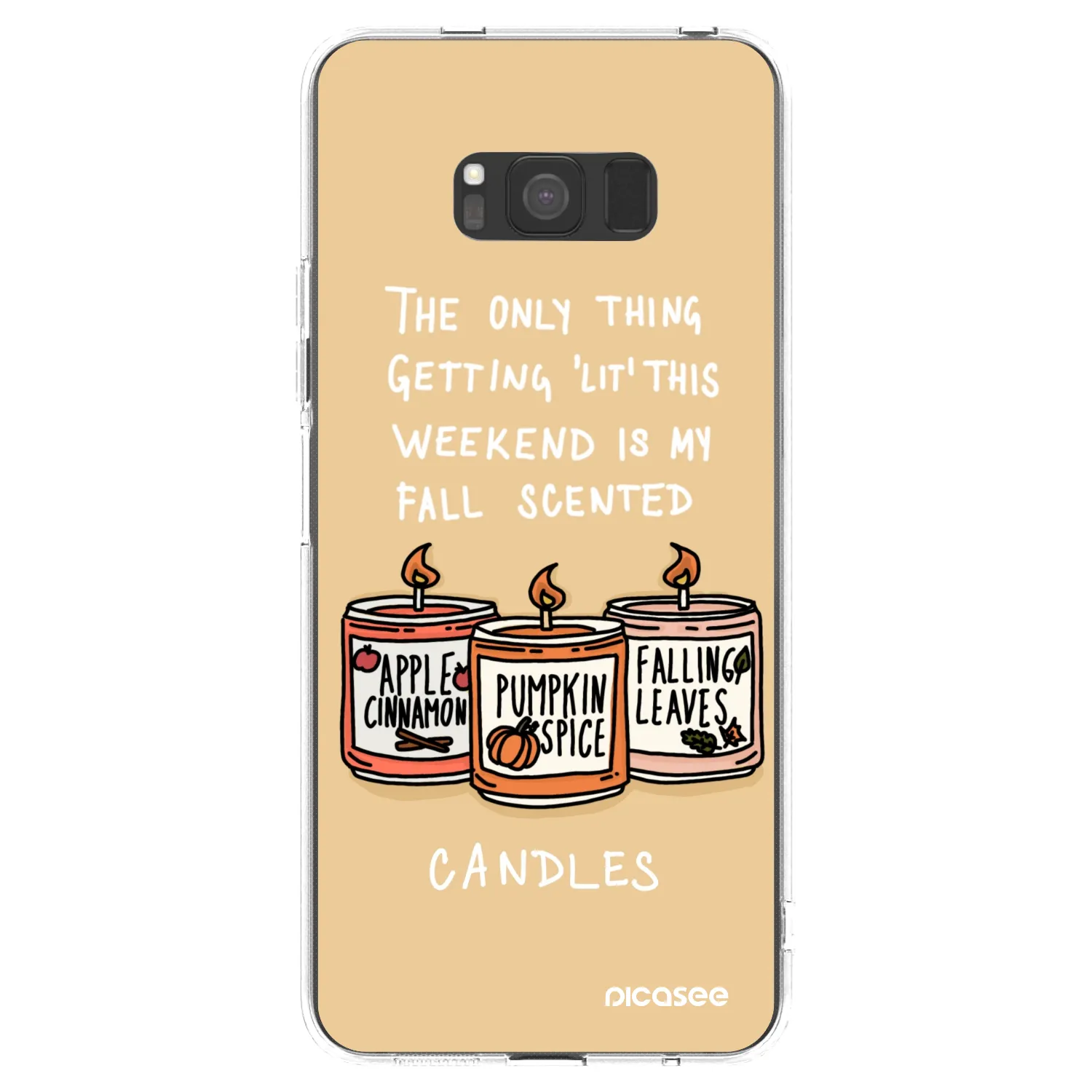 Picasee husă transparentă din silicon pentru Samsung Galaxy S8 G950F - Candles