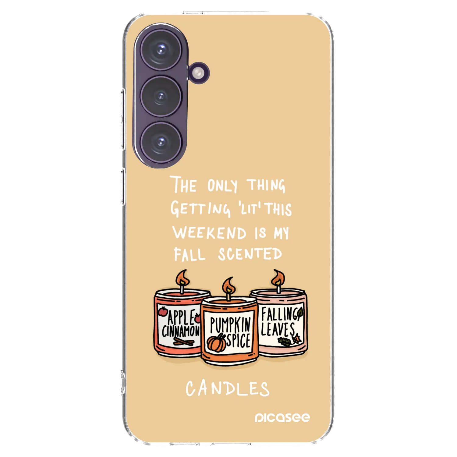 Picasee husă transparentă din silicon pentru Samsung Galaxy S24+ S926B 5G - Candles