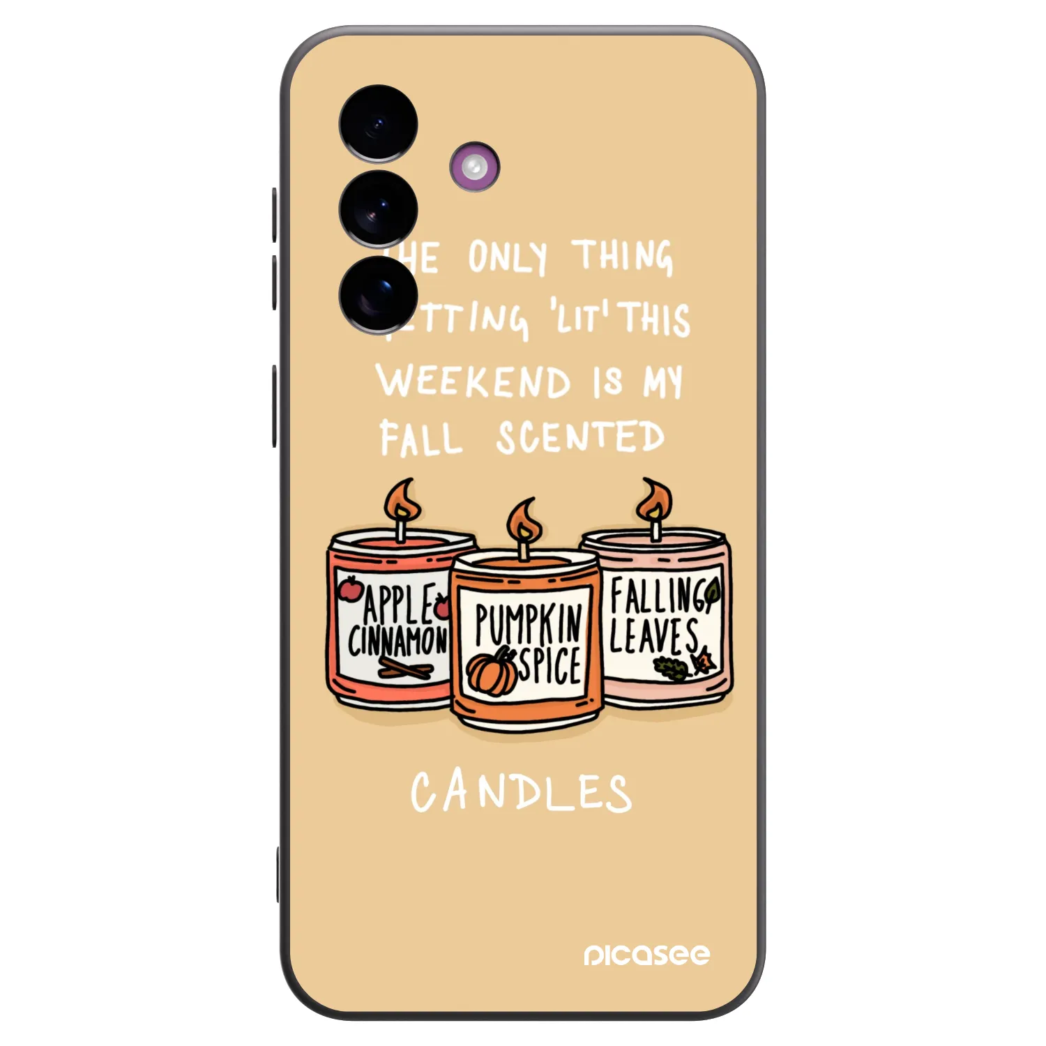 Picasee husă neagră din silicon pentru Samsung Galaxy A37 - Candles