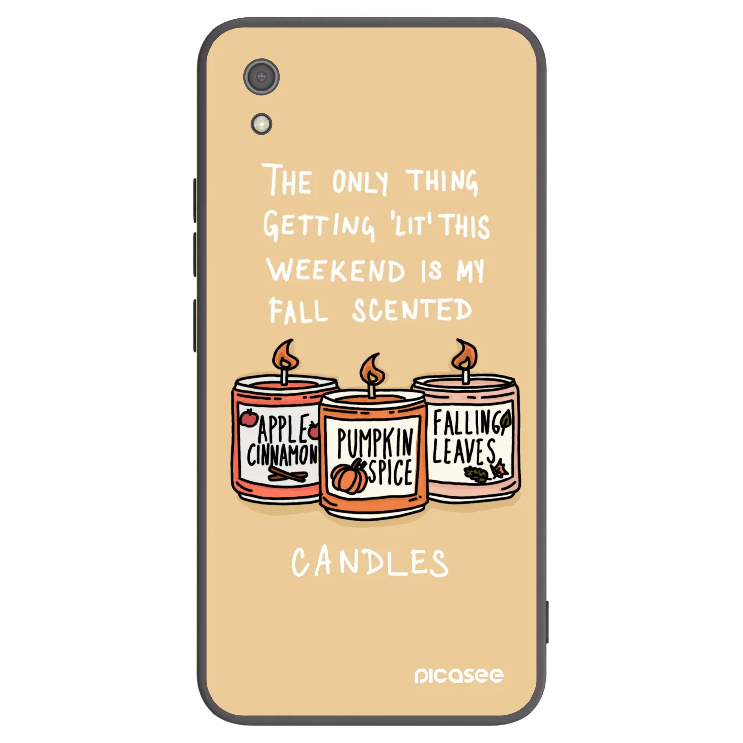 Picasee husă neagră din silicon pentru Xiaomi Redmi 7A - Candles