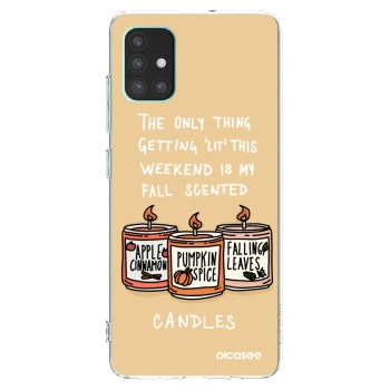 Picasee husă transparentă din silicon pentru Samsung Galaxy M51 M515F - Candles