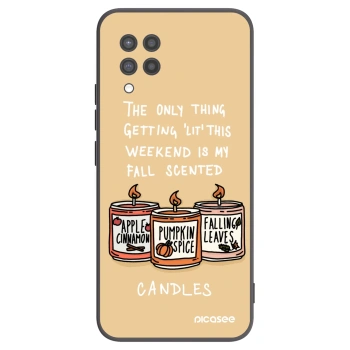 Picasee husă neagră din silicon pentru Samsung Galaxy A42 A426B - Candles