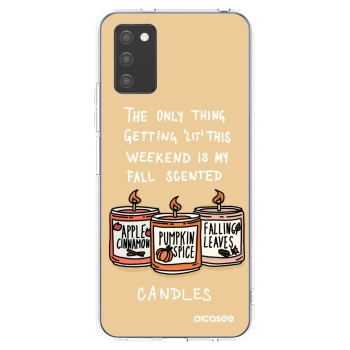Picasee husă transparentă din silicon pentru Samsung Galaxy A02s A025G - Candles