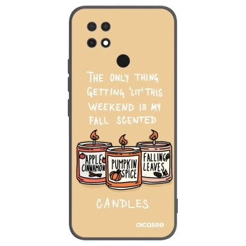 Picasee husă neagră din silicon pentru Xiaomi Redmi 10C - Candles