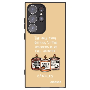 Picasee husă neagră din silicon pentru Samsung Galaxy S23 Ultra 5G - Candles